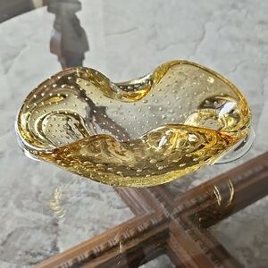 Art Glass Bowl - Luminous Gold - Vintage